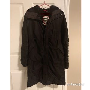 Aritzia TNA black parka (without fur)